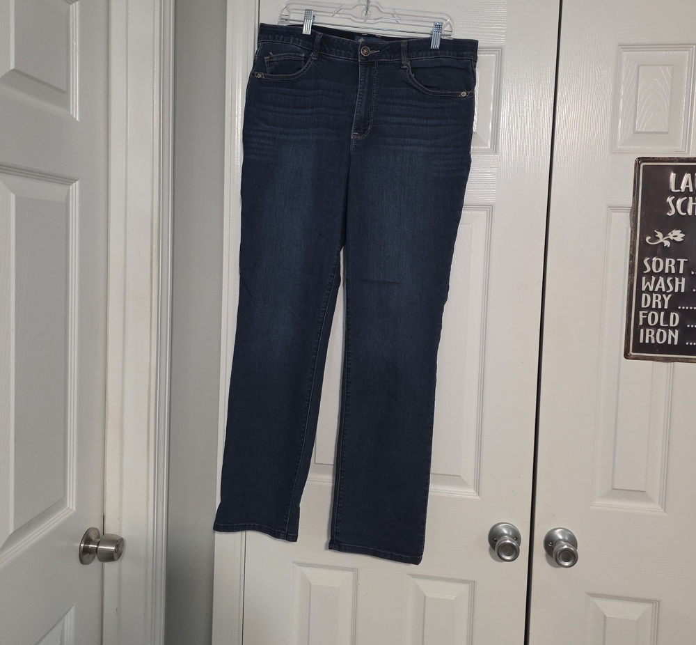 Democracy Women's Dark Indigo Straight Leg Jeans